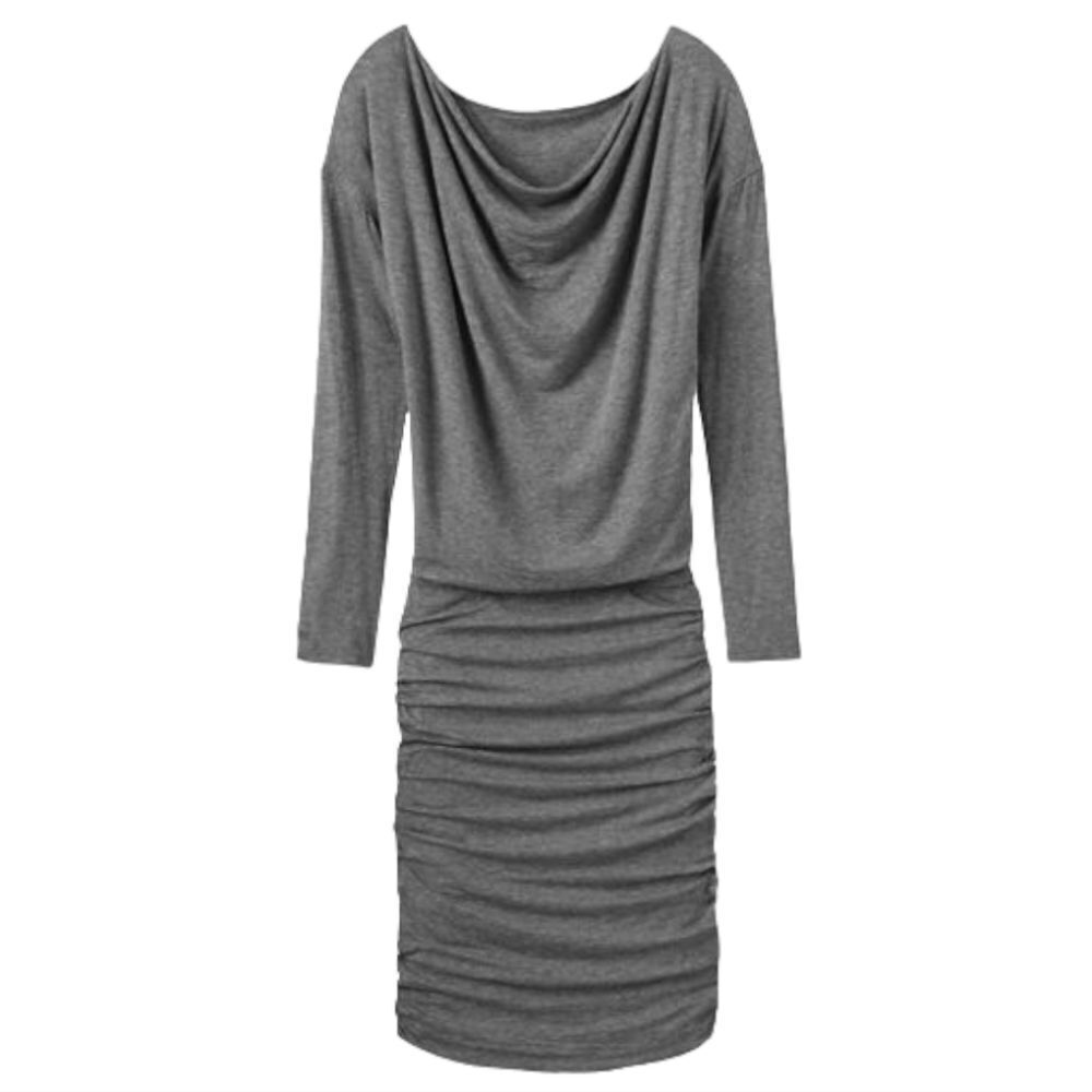 ATHLETA Solstice Ruched Long Sleeve Soft Dress S